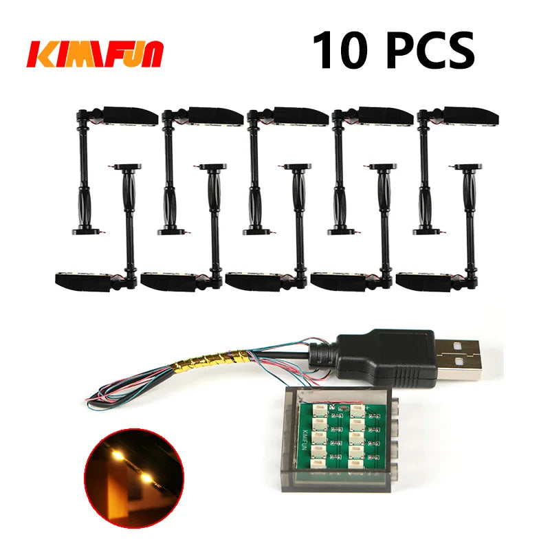 Professional RGB USB Lighting Kit for Building Blocks – 10 Pieces