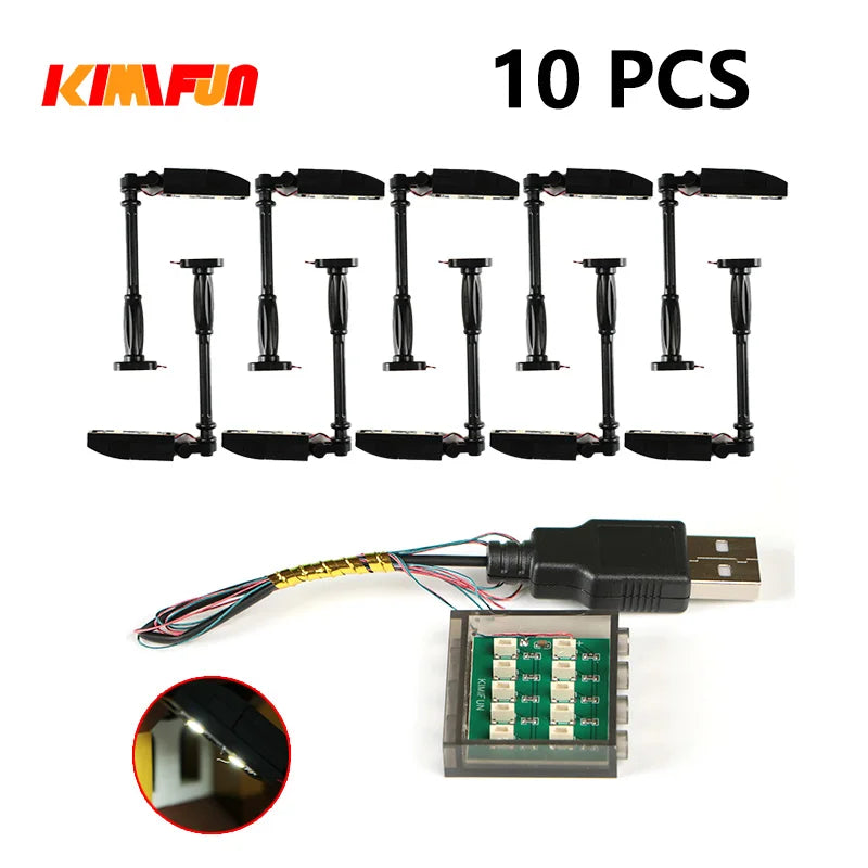 Professional RGB USB Lighting Kit for Building Blocks – 10 Pieces