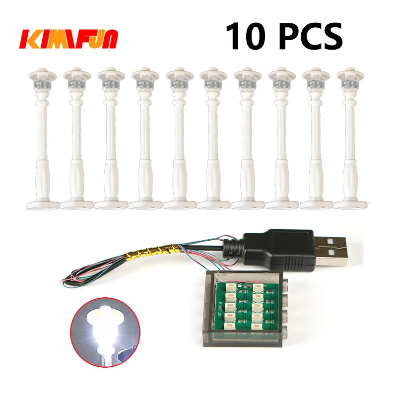 Professional RGB USB Lighting Kit for Building Blocks – 10 Pieces