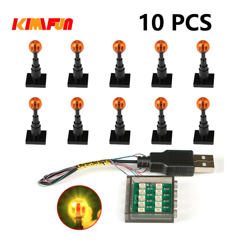 Professional RGB USB Lighting Kit for Building Blocks – 10 Pieces